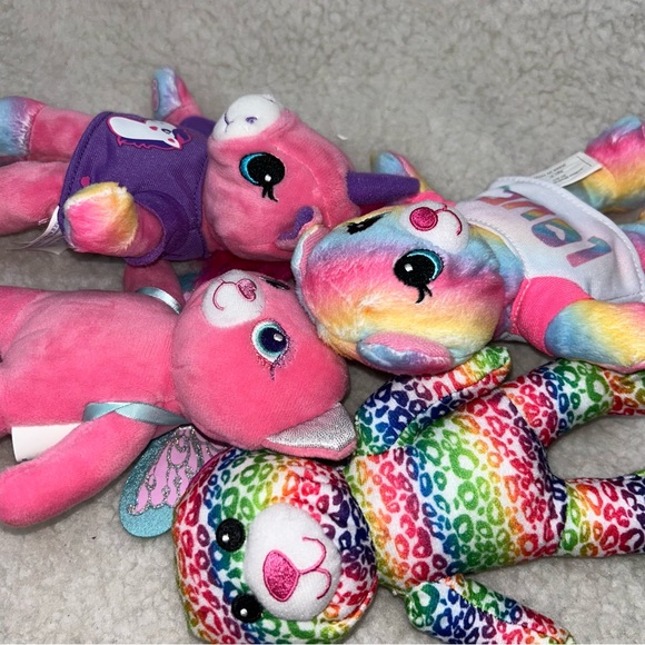 Build-A-Bear Workshop 7" Lot of 4 cats & unicorn pink cheetah plush - Picture 8 of 11